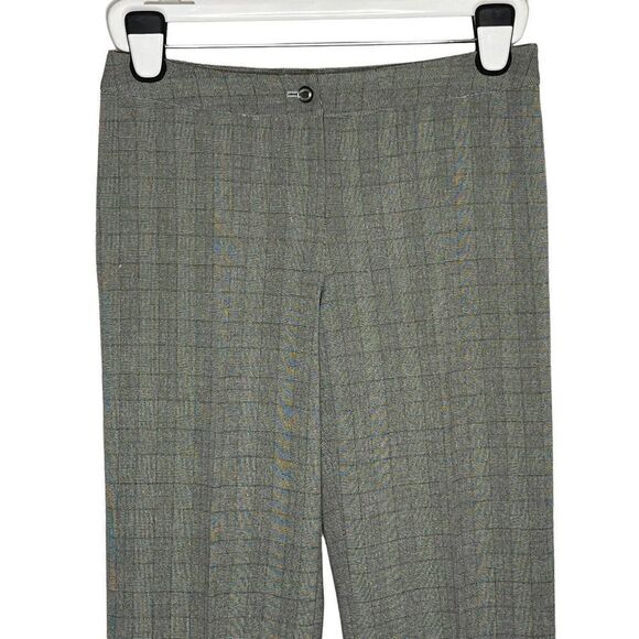 NWOT. Atelier Gray Plaid Dress Pants 4 Stretch Dark Academia Trousers - Picture 3 of 7